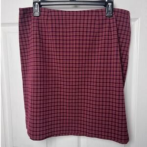 Venezia Jeans Clothing Co. Mini Skirt Vintage 90s Y2K Red Plaid Women's Size 16